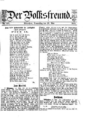 Der Volksfreund Donnerstag 13. Mai 1875