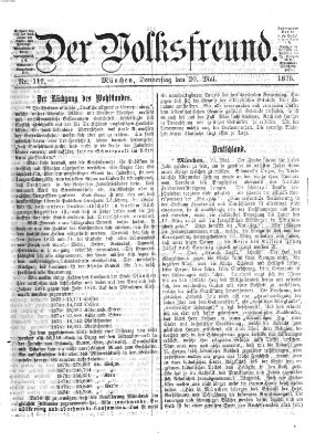 Der Volksfreund Donnerstag 20. Mai 1875