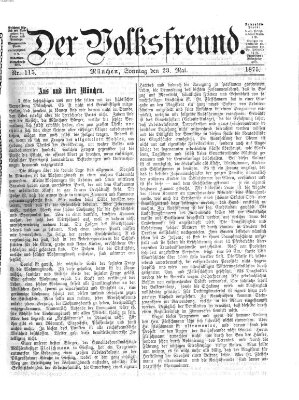 Der Volksfreund Sonntag 23. Mai 1875