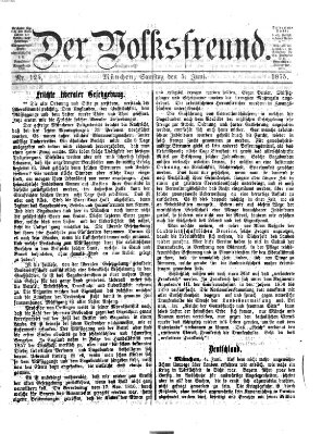 Der Volksfreund Samstag 5. Juni 1875