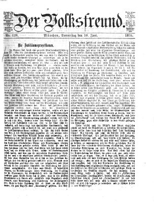 Der Volksfreund Donnerstag 10. Juni 1875