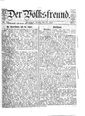 Der Volksfreund Freitag 11. Juni 1875