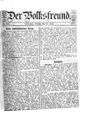 Der Volksfreund Samstag 12. Juni 1875