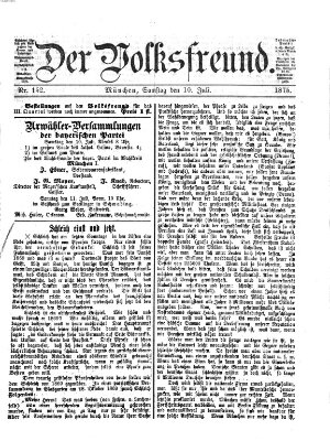 Der Volksfreund Samstag 10. Juli 1875