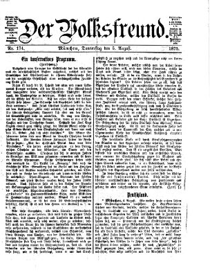 Der Volksfreund Donnerstag 5. August 1875