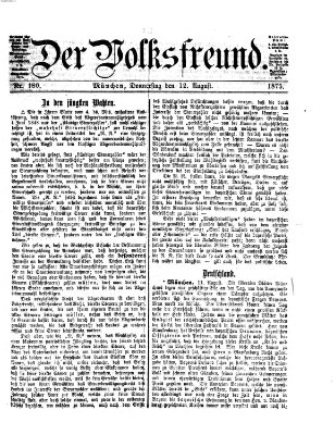 Der Volksfreund Donnerstag 12. August 1875