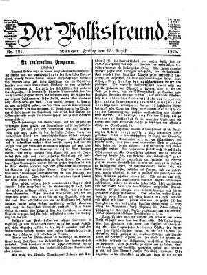 Der Volksfreund Freitag 13. August 1875