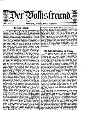 Der Volksfreund Samstag 4. September 1875