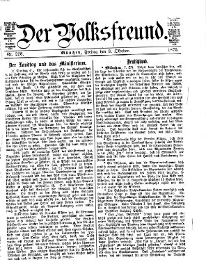 Der Volksfreund Freitag 8. Oktober 1875