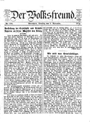 Der Volksfreund Dienstag 9. November 1875