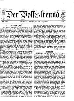 Der Volksfreund Samstag 18. Dezember 1875