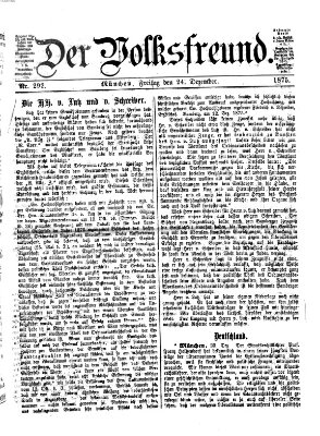 Der Volksfreund Freitag 24. Dezember 1875