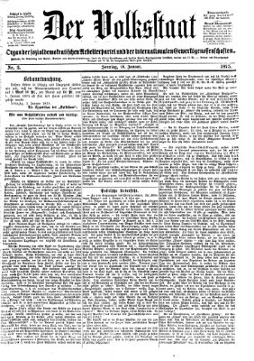 Der Volksstaat Sonntag 10. Januar 1875