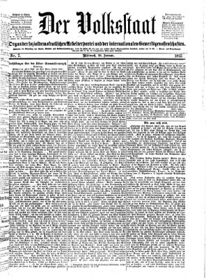 Der Volksstaat Mittwoch 20. Januar 1875