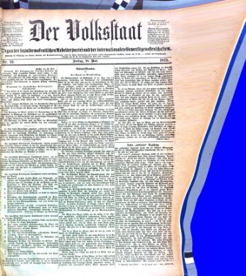 Der Volksstaat Freitag 28. Mai 1875