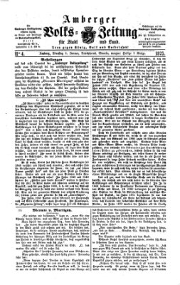 Amberger Volks-Zeitung für Stadt und Land Dienstag 5. Januar 1875