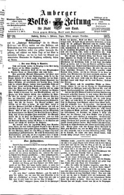 Amberger Volks-Zeitung für Stadt und Land Freitag 5. Februar 1875