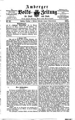 Amberger Volks-Zeitung für Stadt und Land Dienstag 9. Februar 1875