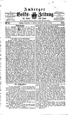 Amberger Volks-Zeitung für Stadt und Land Donnerstag 11. Februar 1875