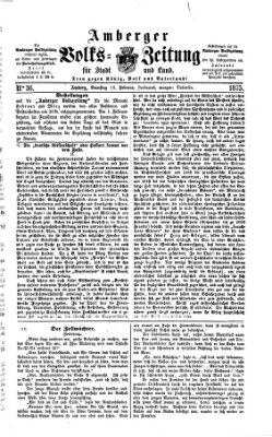 Amberger Volks-Zeitung für Stadt und Land Samstag 13. Februar 1875