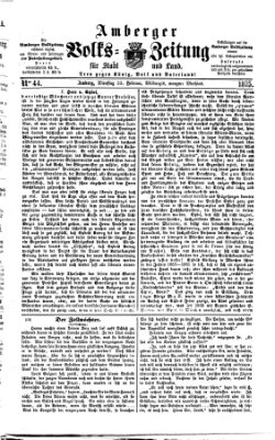 Amberger Volks-Zeitung für Stadt und Land Dienstag 23. Februar 1875