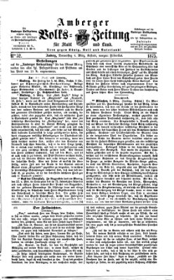 Amberger Volks-Zeitung für Stadt und Land Donnerstag 4. März 1875