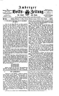 Amberger Volks-Zeitung für Stadt und Land Mittwoch 17. März 1875