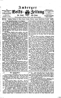 Amberger Volks-Zeitung für Stadt und Land Samstag 20. März 1875