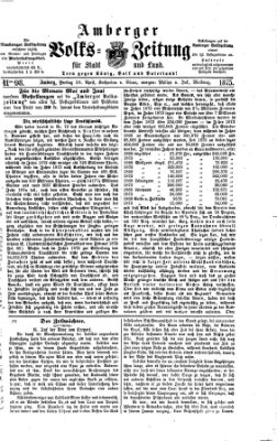 Amberger Volks-Zeitung für Stadt und Land Freitag 30. April 1875