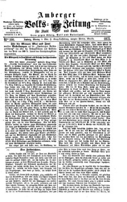 Amberger Volks-Zeitung für Stadt und Land Montag 3. Mai 1875