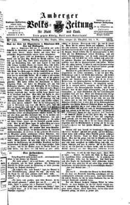 Amberger Volks-Zeitung für Stadt und Land Samstag 15. Mai 1875