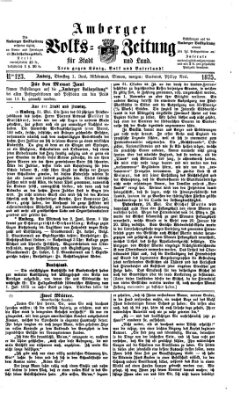 Amberger Volks-Zeitung für Stadt und Land Samstag 1. Mai 1875