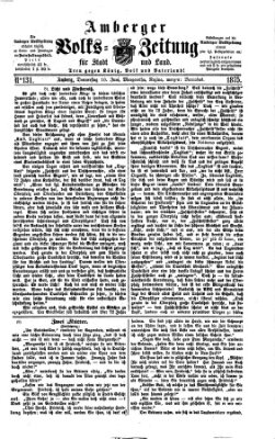 Amberger Volks-Zeitung für Stadt und Land Donnerstag 10. Juni 1875