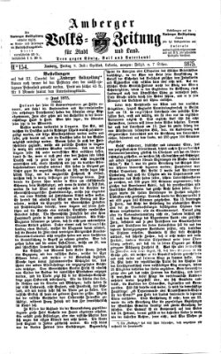 Amberger Volks-Zeitung für Stadt und Land Freitag 9. Juli 1875