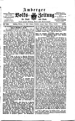 Amberger Volks-Zeitung für Stadt und Land Montag 12. Juli 1875