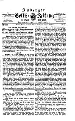 Amberger Volks-Zeitung für Stadt und Land Freitag 23. Juli 1875