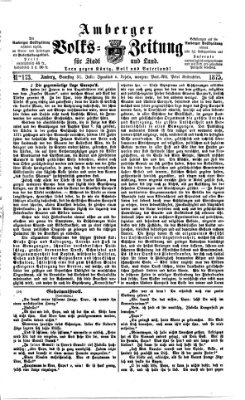 Amberger Volks-Zeitung für Stadt und Land Samstag 31. Juli 1875