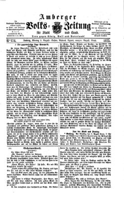 Amberger Volks-Zeitung für Stadt und Land Montag 2. August 1875