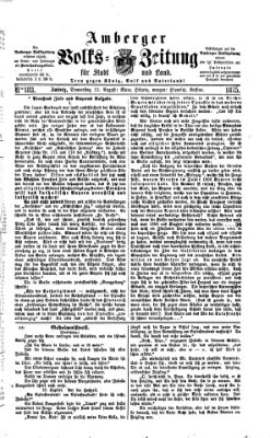 Amberger Volks-Zeitung für Stadt und Land Donnerstag 12. August 1875