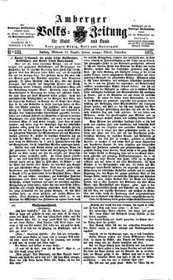 Amberger Volks-Zeitung für Stadt und Land Mittwoch 18. August 1875