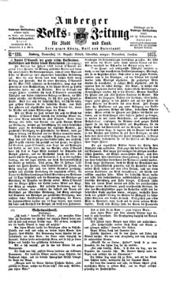 Amberger Volks-Zeitung für Stadt und Land Donnerstag 19. August 1875