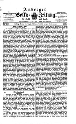 Amberger Volks-Zeitung für Stadt und Land Montag 23. August 1875