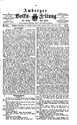 Amberger Volks-Zeitung für Stadt und Land Donnerstag 26. August 1875