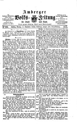 Amberger Volks-Zeitung für Stadt und Land Montag 13. September 1875