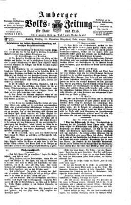 Amberger Volks-Zeitung für Stadt und Land Dienstag 28. September 1875