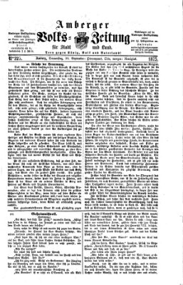 Amberger Volks-Zeitung für Stadt und Land Donnerstag 30. September 1875