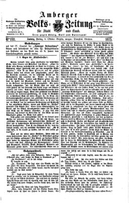 Amberger Volks-Zeitung für Stadt und Land Freitag 8. Oktober 1875