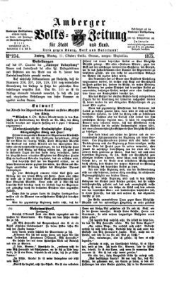 Amberger Volks-Zeitung für Stadt und Land Montag 11. Oktober 1875