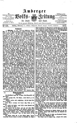 Amberger Volks-Zeitung für Stadt und Land Mittwoch 13. Oktober 1875