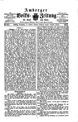 Amberger Volks-Zeitung für Stadt und Land Donnerstag 14. Oktober 1875